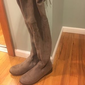 Catherine Malandrino Taupe Over The Knee Boot